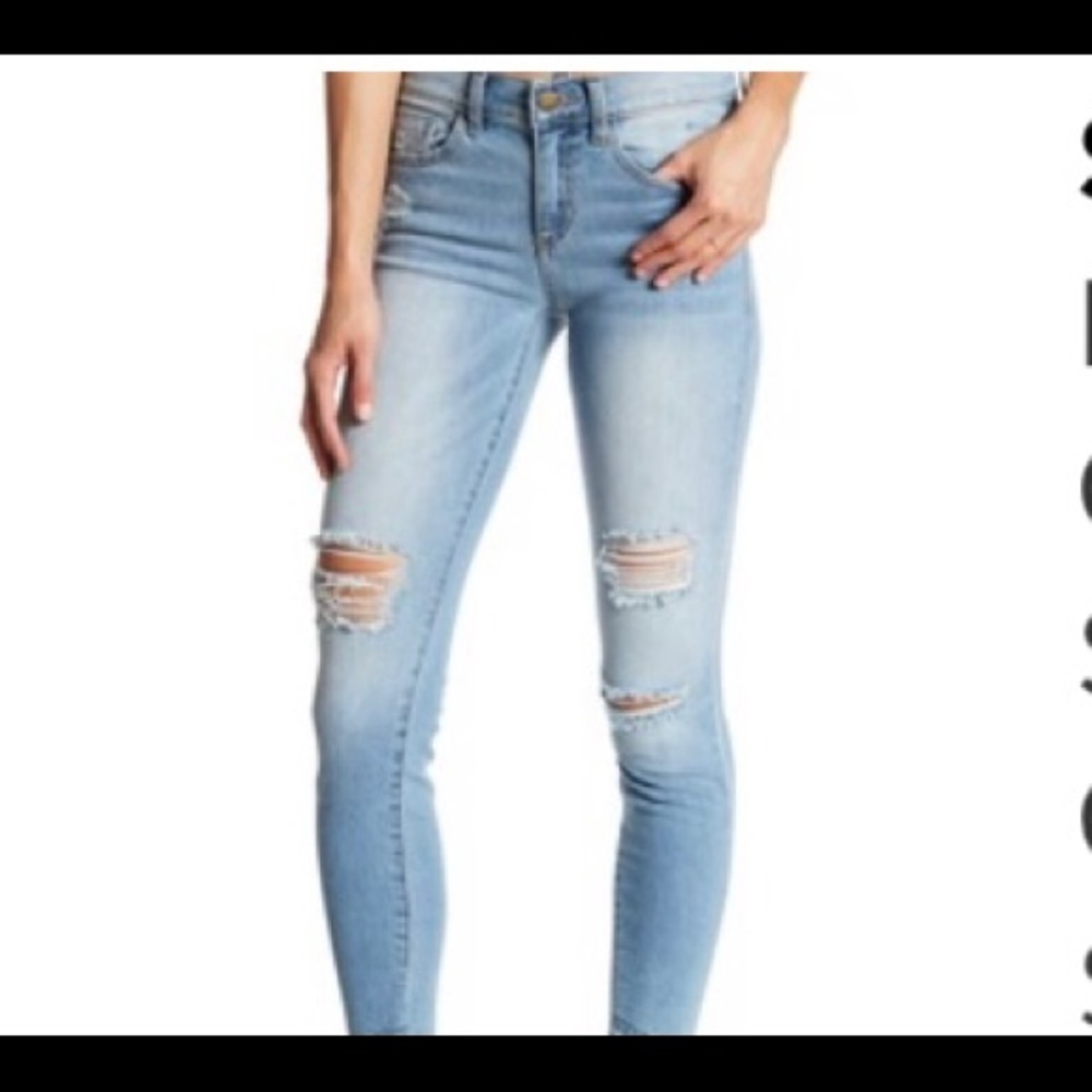 Mid rise skinny jeans